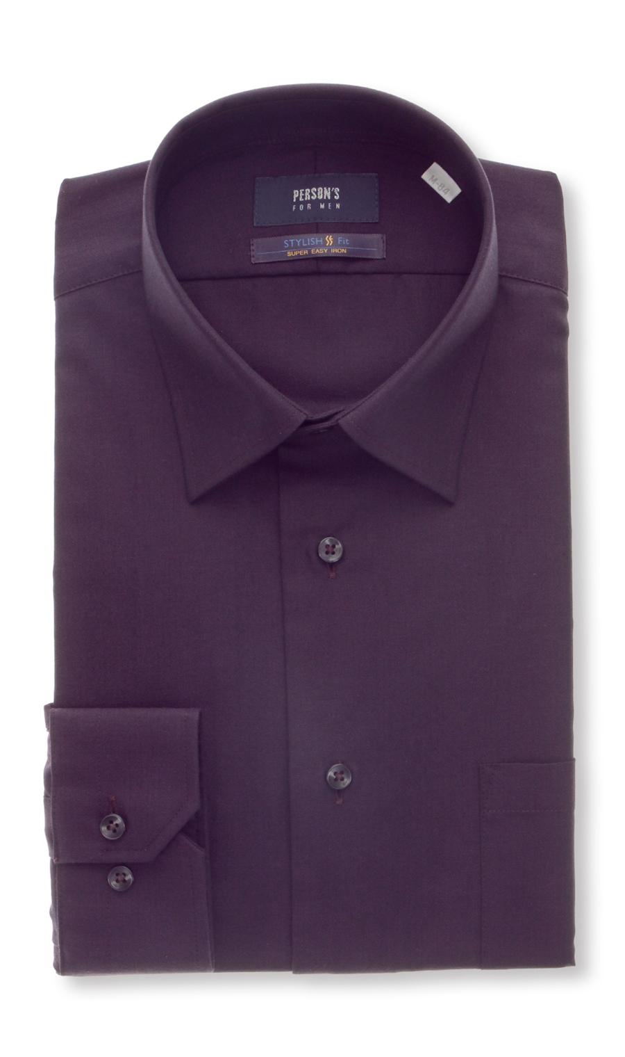 【訳アリ商品】レギュラーカラースタイリッシュワイシャツ【キング&トール】【セレモニー】 ワイン 首周り:45cm,裄丈:88cm