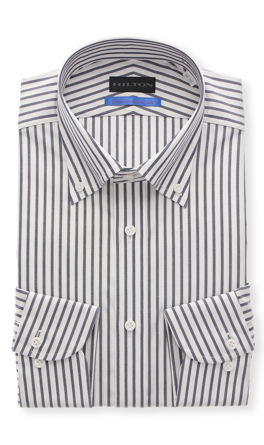 【訳アリ商品】ボタンダウンスタイリッシュワイシャツ【TioTio PREMIUM】 ネイビー 首周り:37cm,裄丈:82cm