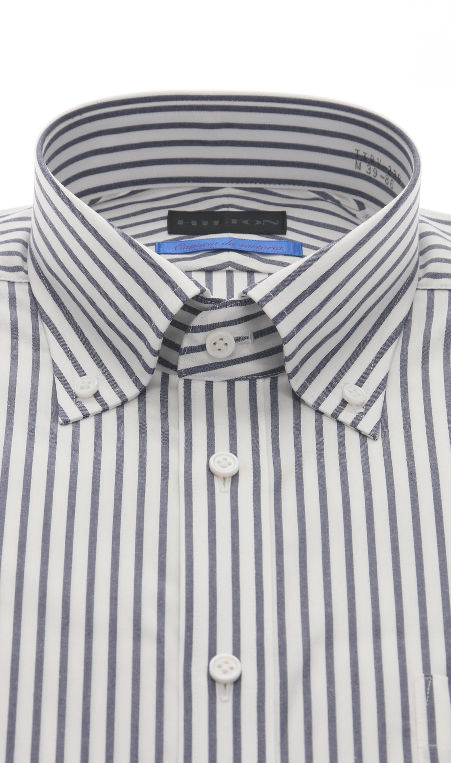 【訳アリ商品】ボタンダウンスタイリッシュワイシャツ【TioTio PREMIUM】 ネイビー 首周り:37cm,裄丈:82cm