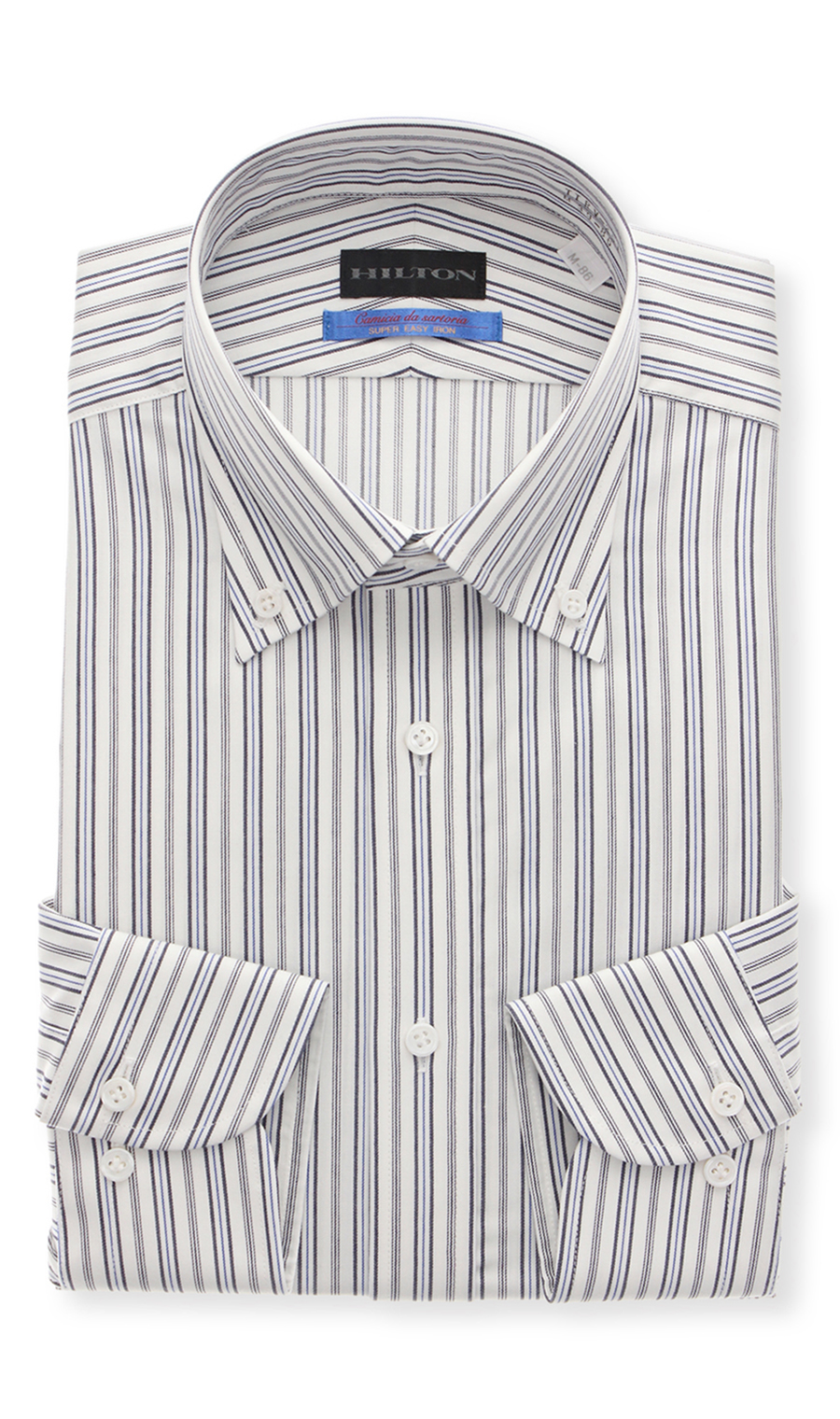 【訳アリ商品】ボタンダウンスタイリッシュワイシャツ【TioTio PREMIUM】 ネイビー 首周り:37cm,裄丈:82cm