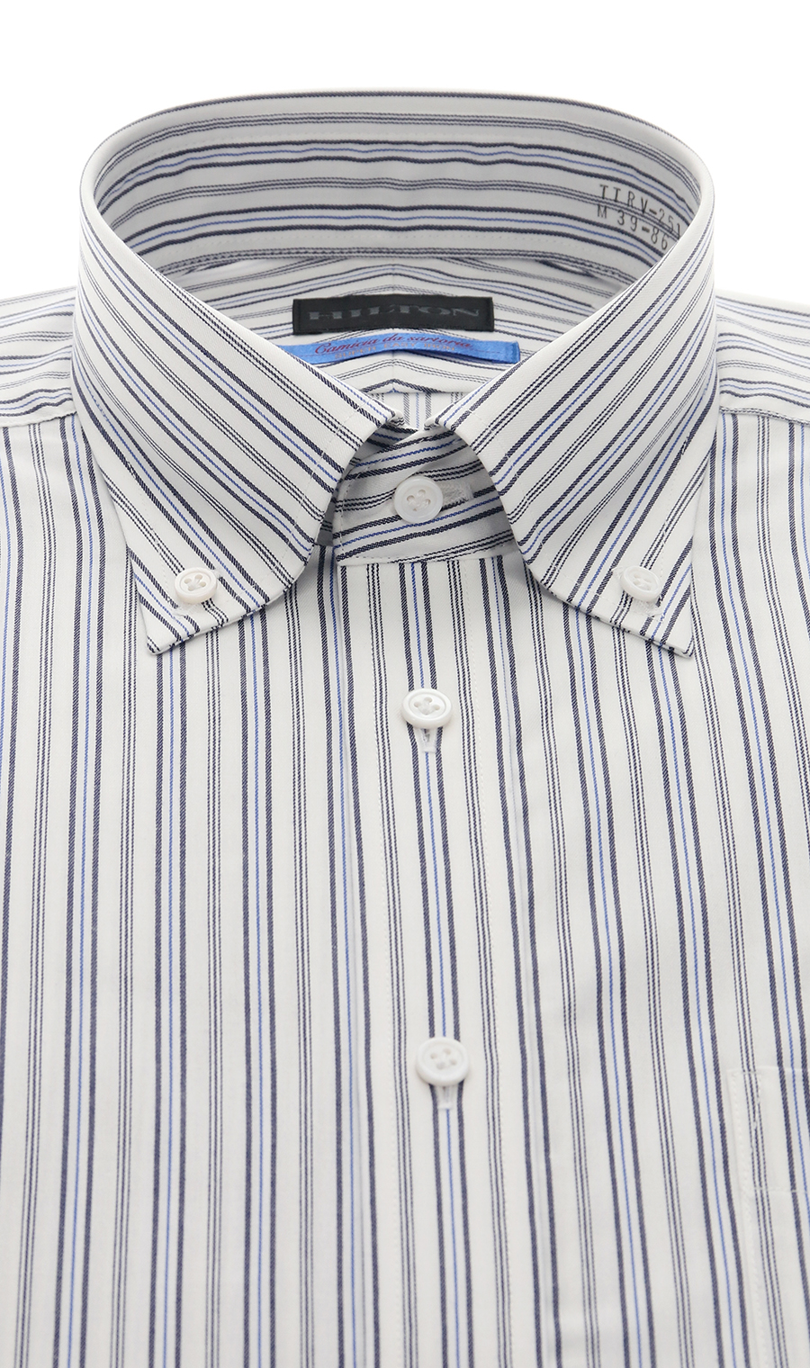 【訳アリ商品】ボタンダウンスタイリッシュワイシャツ【TioTio PREMIUM】 ネイビー 首周り:37cm,裄丈:82cm