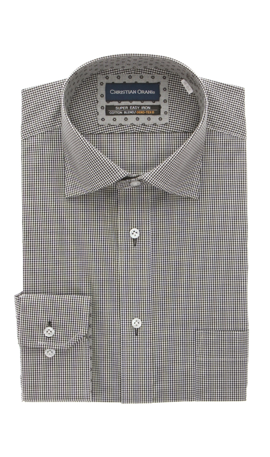 【訳アリ商品】ワイドカラースタンダードワイシャツ【SUPER EASYIRON】 ブラック 首周り:37cm,裄丈:82cm