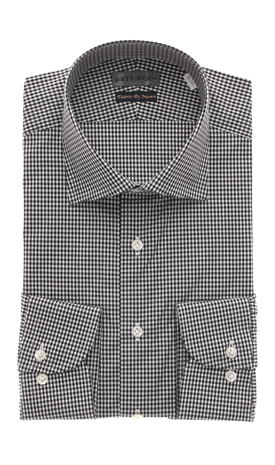 【訳アリ商品】ワイドカラースタイリッシュワイシャツ【綿100%】 ブラック 首周り:39cm,裄丈:86cm