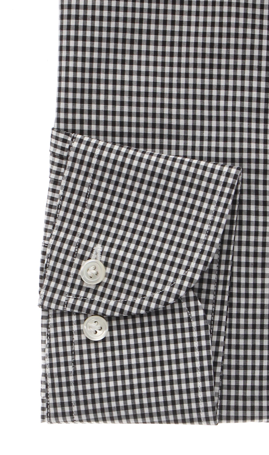 【訳アリ商品】ワイドカラースタイリッシュワイシャツ【綿100%】 ブラック 首周り:39cm,裄丈:86cm