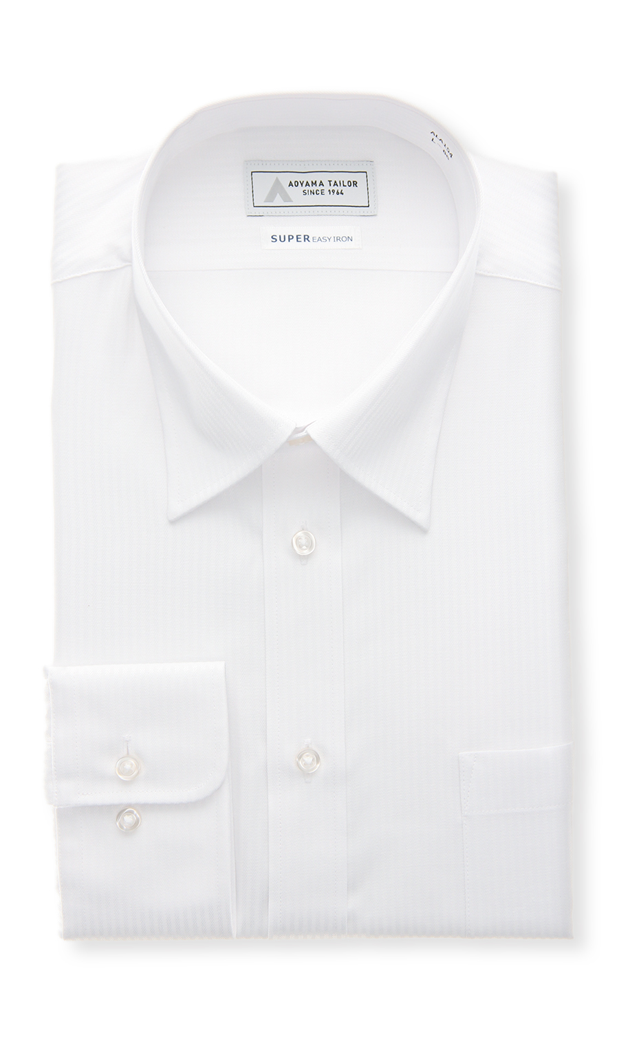 レギュラーカラーワイシャツ ホワイト 首周り:37cm,裄丈:78cm