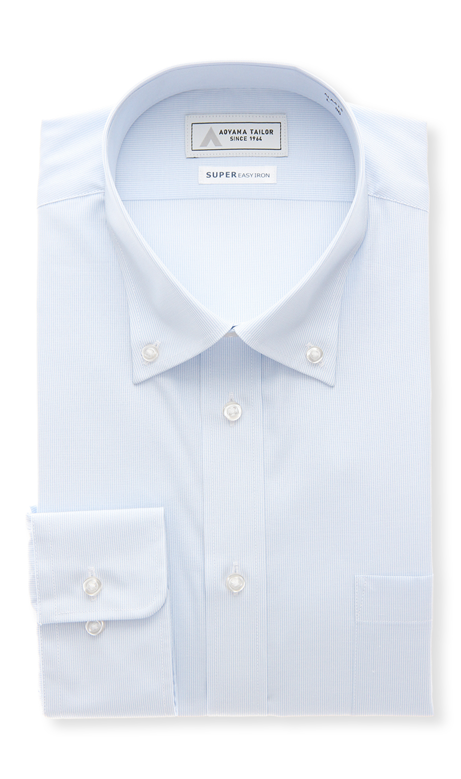 ボタンダウンワイシャツ【キング＆トール】 サックス 首周り:45cm,裄丈:84cm