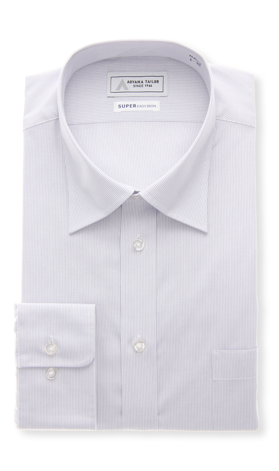 ワイドカラーワイシャツ グレー 首周り:37cm,裄丈:78cm