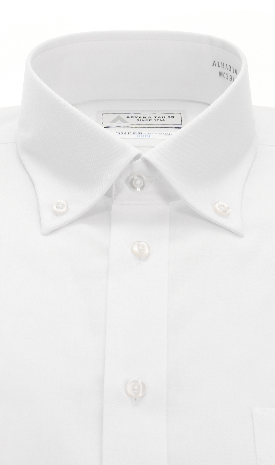 ボタンダウンワイシャツ【半袖】 ホワイト 首周り:41cm,裄丈:00