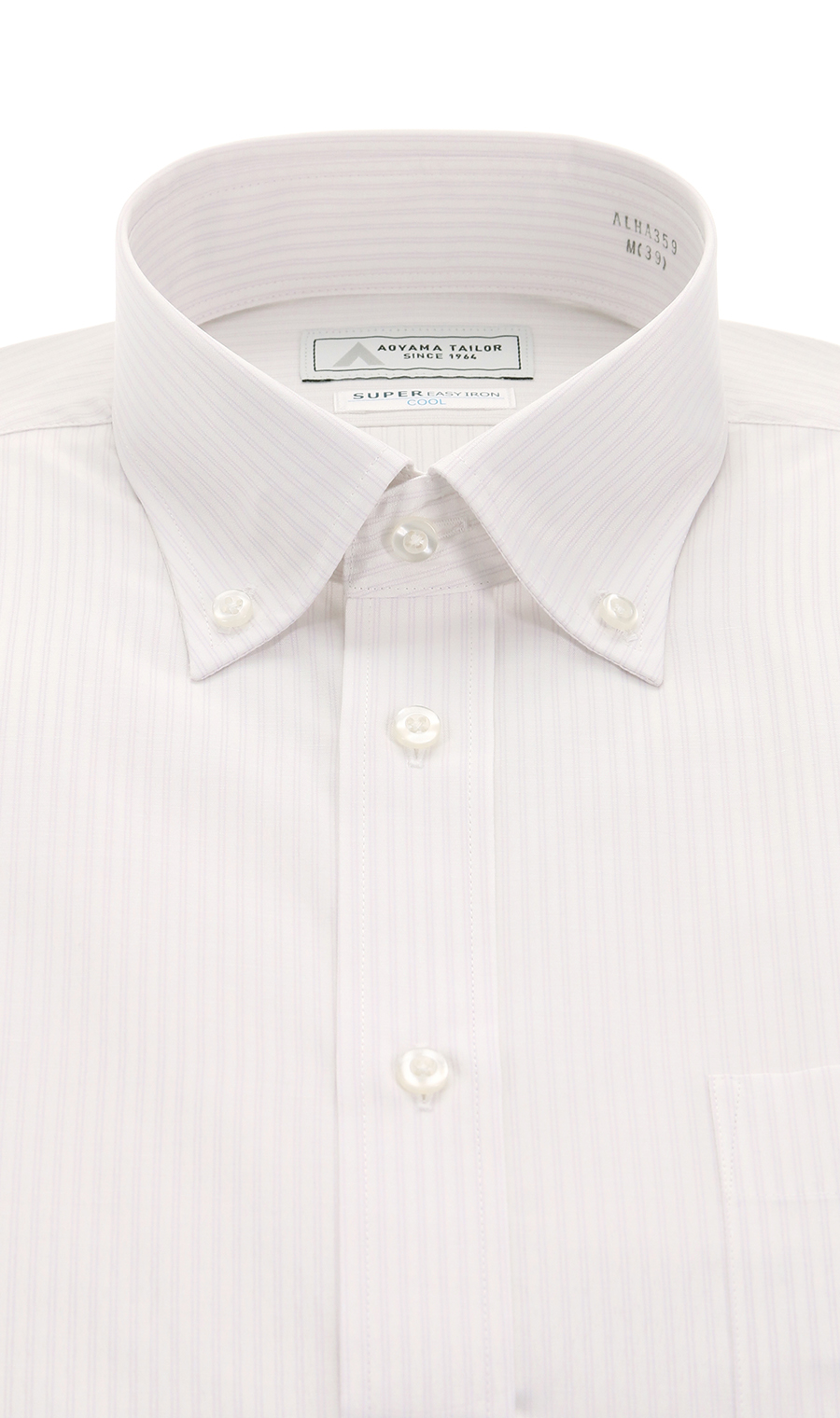 ボタンダウンワイシャツ【半袖】【キング】 パープル 首周り:45cm,裄丈:00