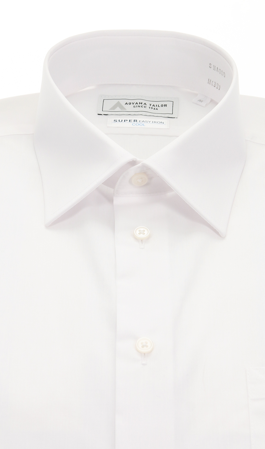 レギュラーカラーワイシャツ【半袖】【キング】【白無地】 ホワイト 首周り:45cm,裄丈:00