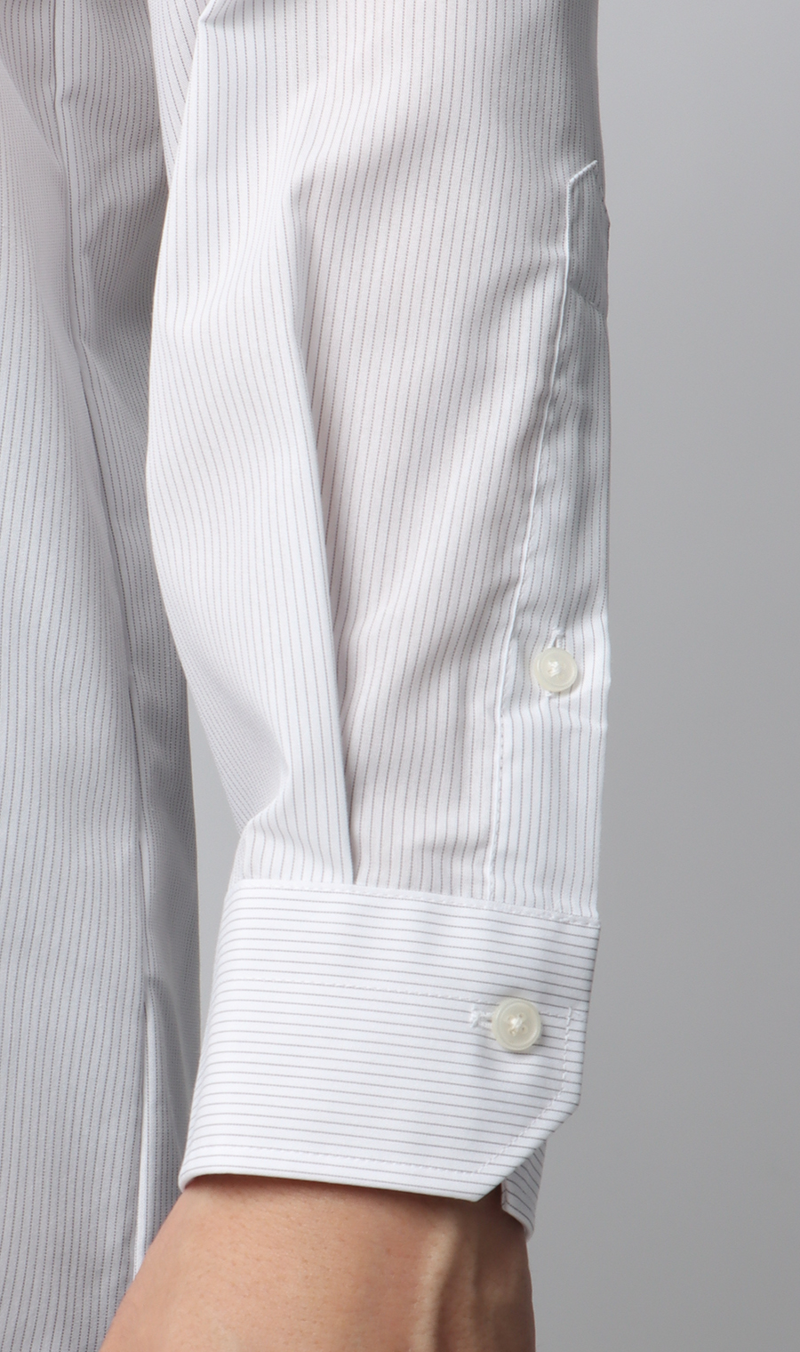 【みんなのシャツ】レギュラーカラーワイシャツ グレー 首周り:37cm,裄丈:78cm