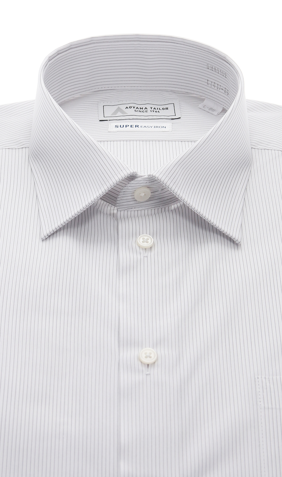 【みんなのシャツ】レギュラーカラーワイシャツ【キング&トール】 グレー 首周り:45cm,裄丈:80cm