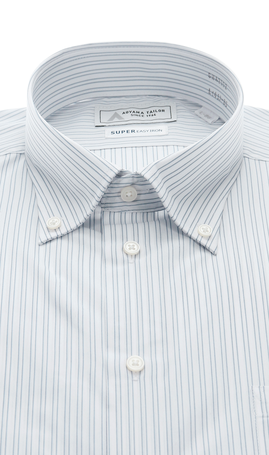 ■【みんなのシャツ】ボタンダウンワイシャツ【キング&トール】 グレー 首周り:45cm,裄丈:80cm