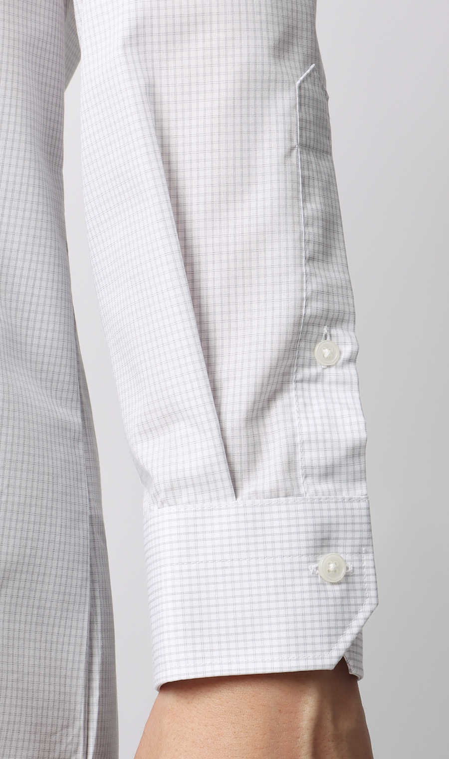 【みんなのシャツ】ボタンダウンワイシャツ グレー 首周り:39cm,裄丈:82cm