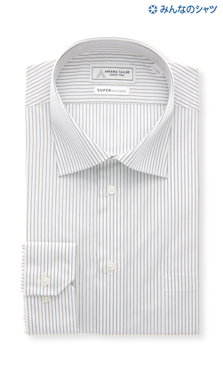 ■【みんなのシャツ】ワイドカラーワイシャツ【キング&トール】