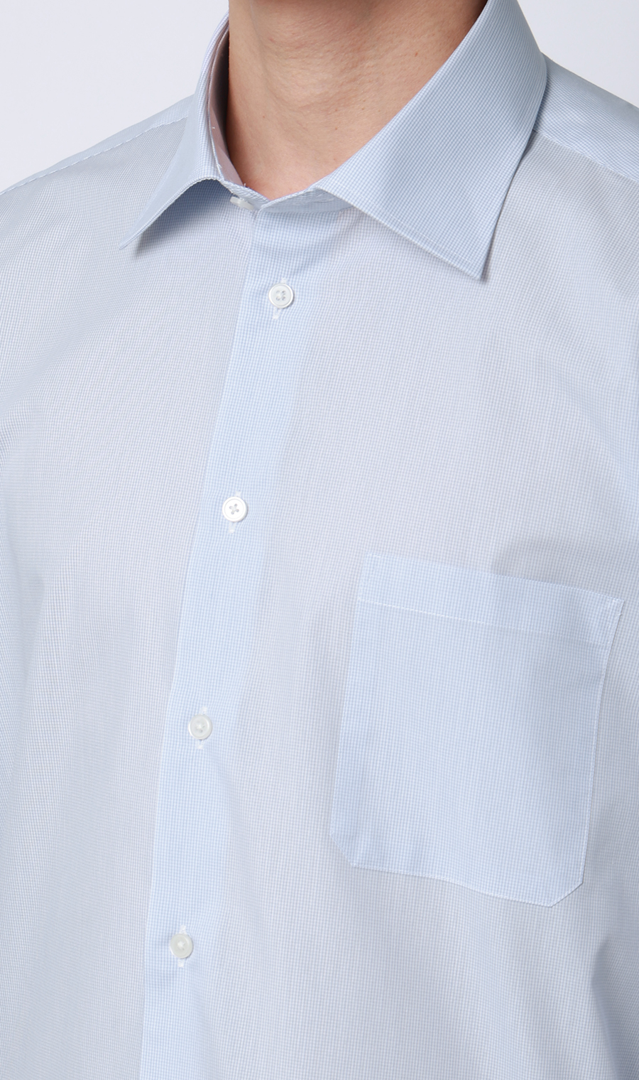 [Everyone's Shirt] Wide Collar Dress Shirt, Blue, Neck Circumference: 37cm, Sleeve Length: 78cm