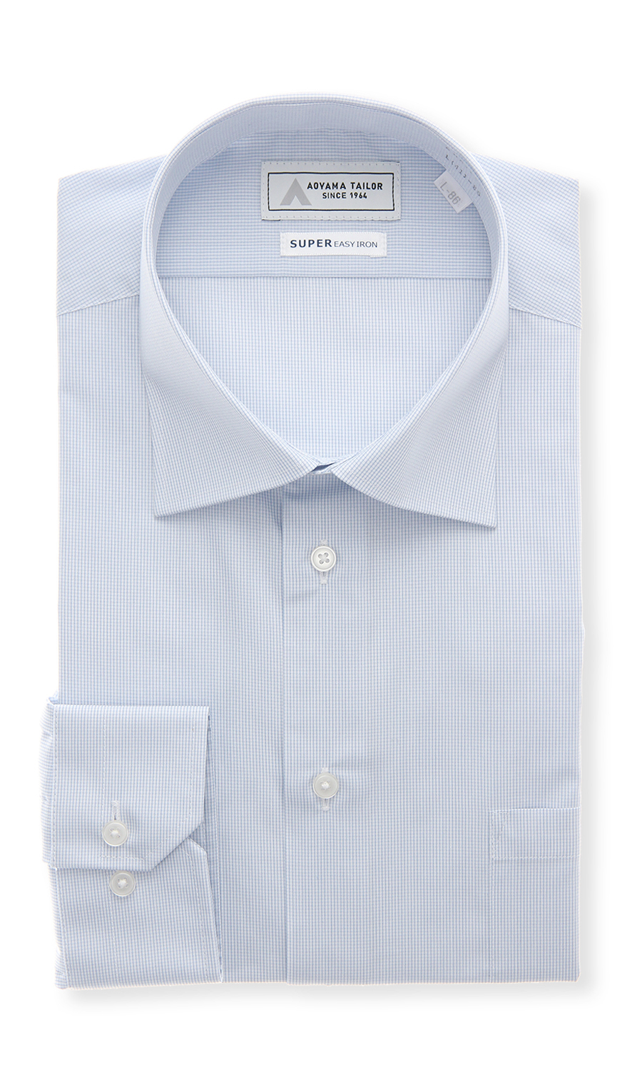 [Everyone's Shirt] Wide Collar Dress Shirt, Blue, Neck Circumference: 37cm, Sleeve Length: 78cm