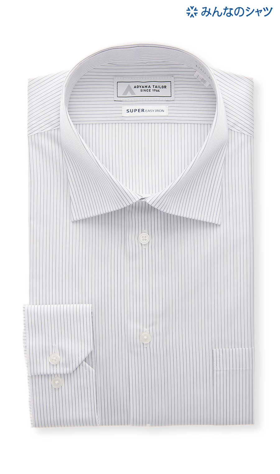 [Everyone's Shirt] Wide Collar Dress Shirt, Gray, Neck Circumference: 37cm, Sleeve Length: 78cm