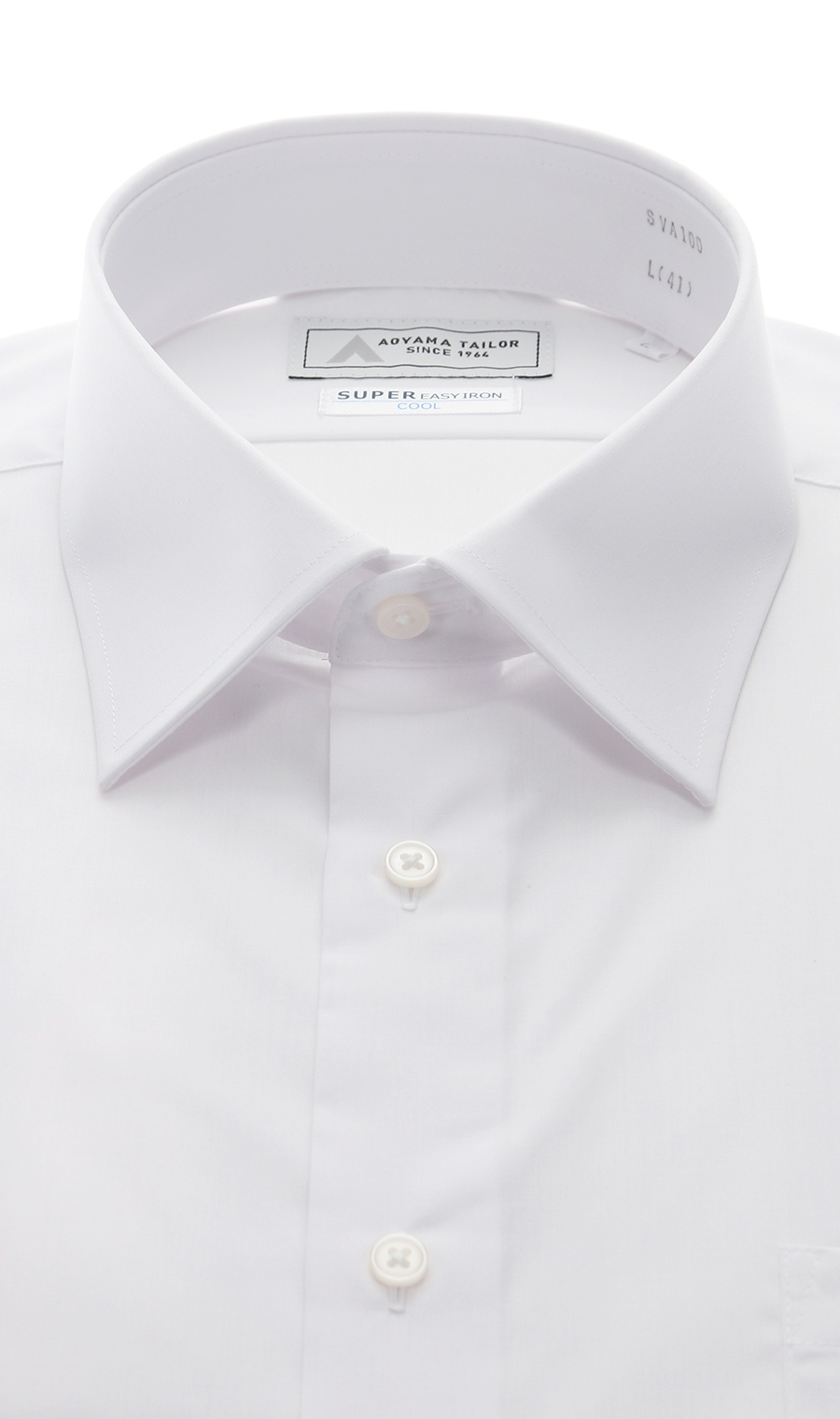 【みんなのシャツ】レギュラーカラーワイシャツ【涼】【半袖】【白無地】 ホワイト 首周り:37cm,裄丈:00