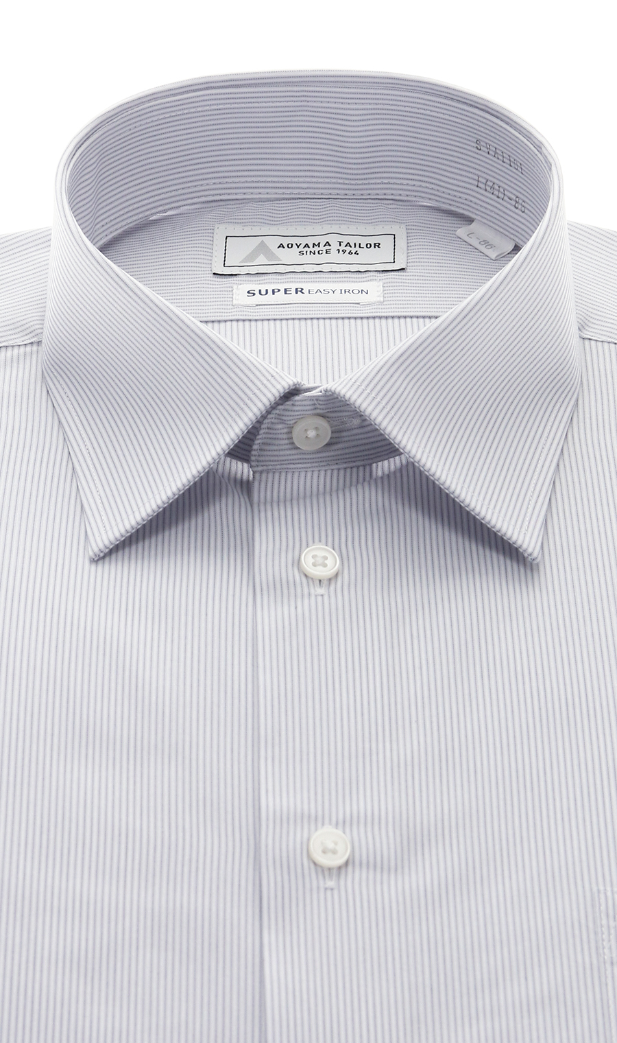 【みんなのシャツ】レギュラーカラーワイシャツ グレー 首周り:37cm,裄丈:78cm