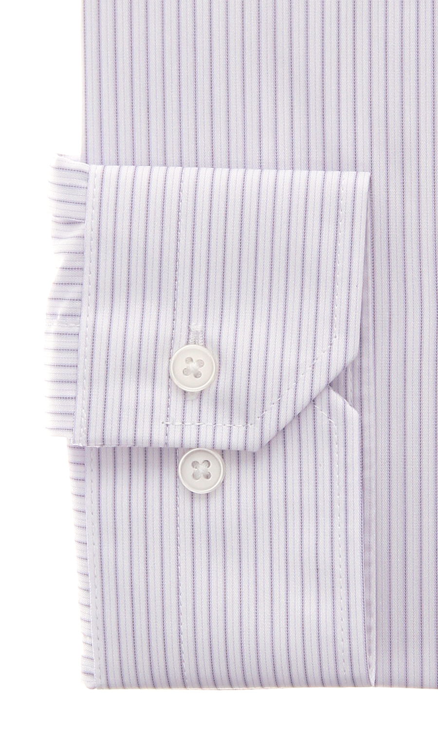 【みんなのシャツ】ボタンダウンワイシャツ パープル 首周り:37cm,裄丈:78cm