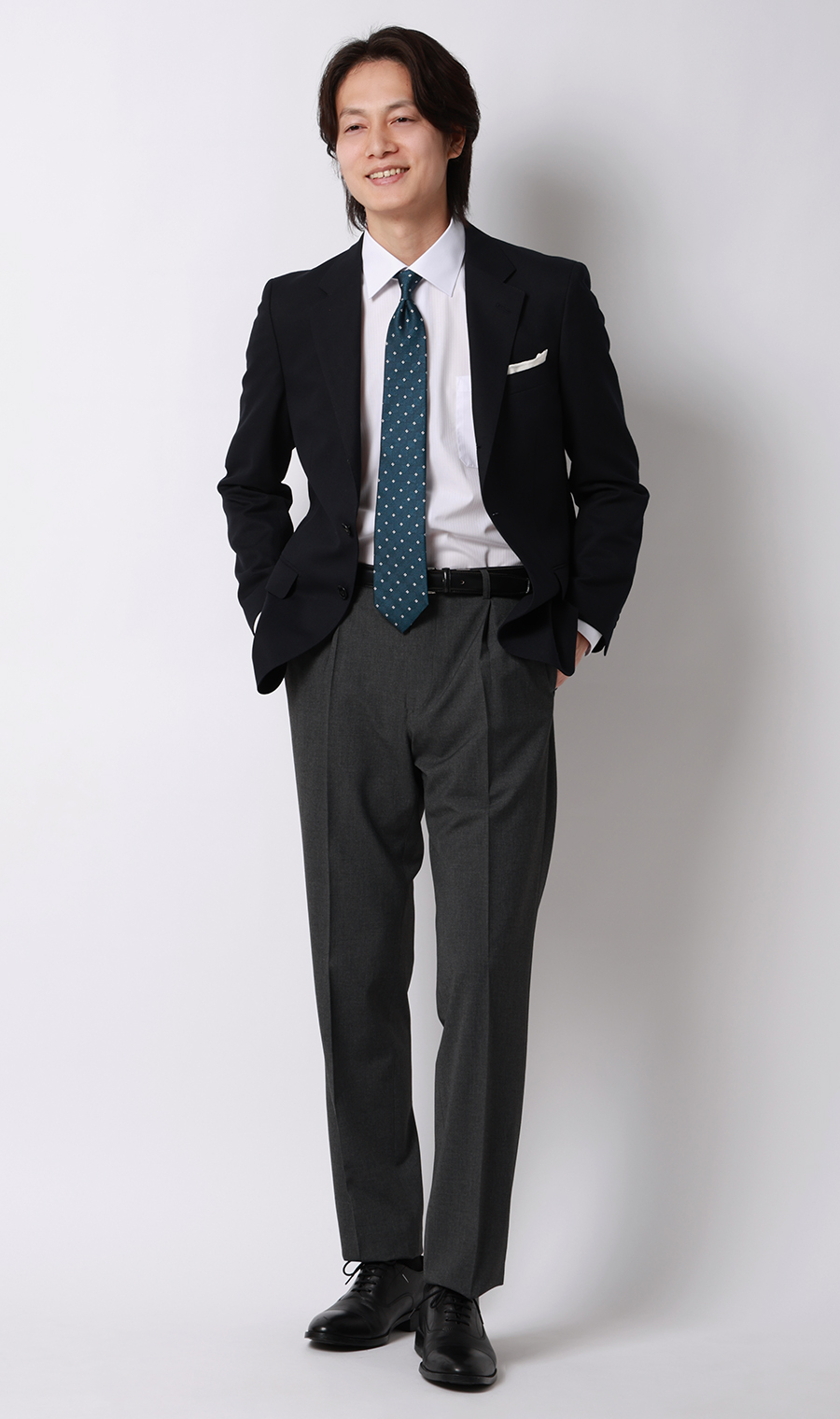 【みんなのシャツ】ワイドカラーワイシャツ ホワイト 首周り:37cm,裄丈:78cm