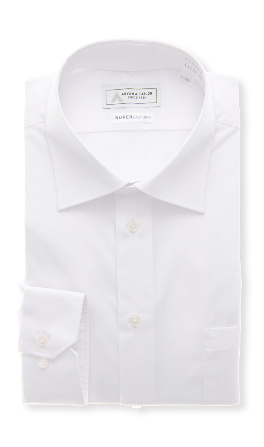 【みんなのシャツ】ワイドカラーワイシャツ ホワイト 首周り:37cm,裄丈:78cm