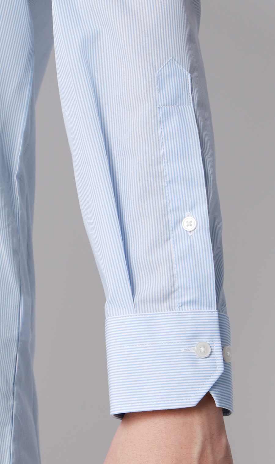 【みんなのシャツ】ワイドカラーワイシャツ ブルー 首周り:37cm,裄丈:78cm