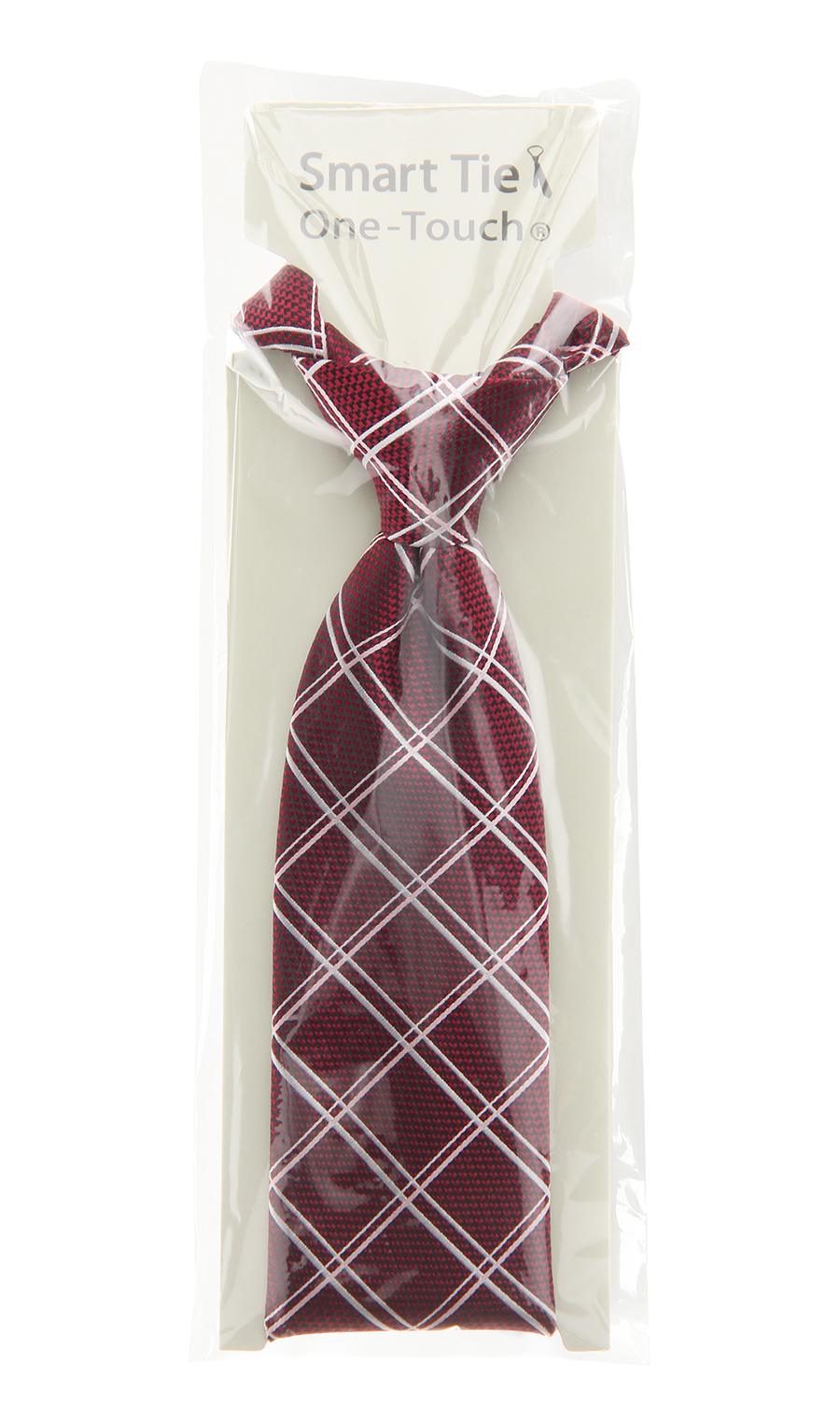 レギュラータイ【Smart Tie】【ワンタッチ】 エンジ系 0