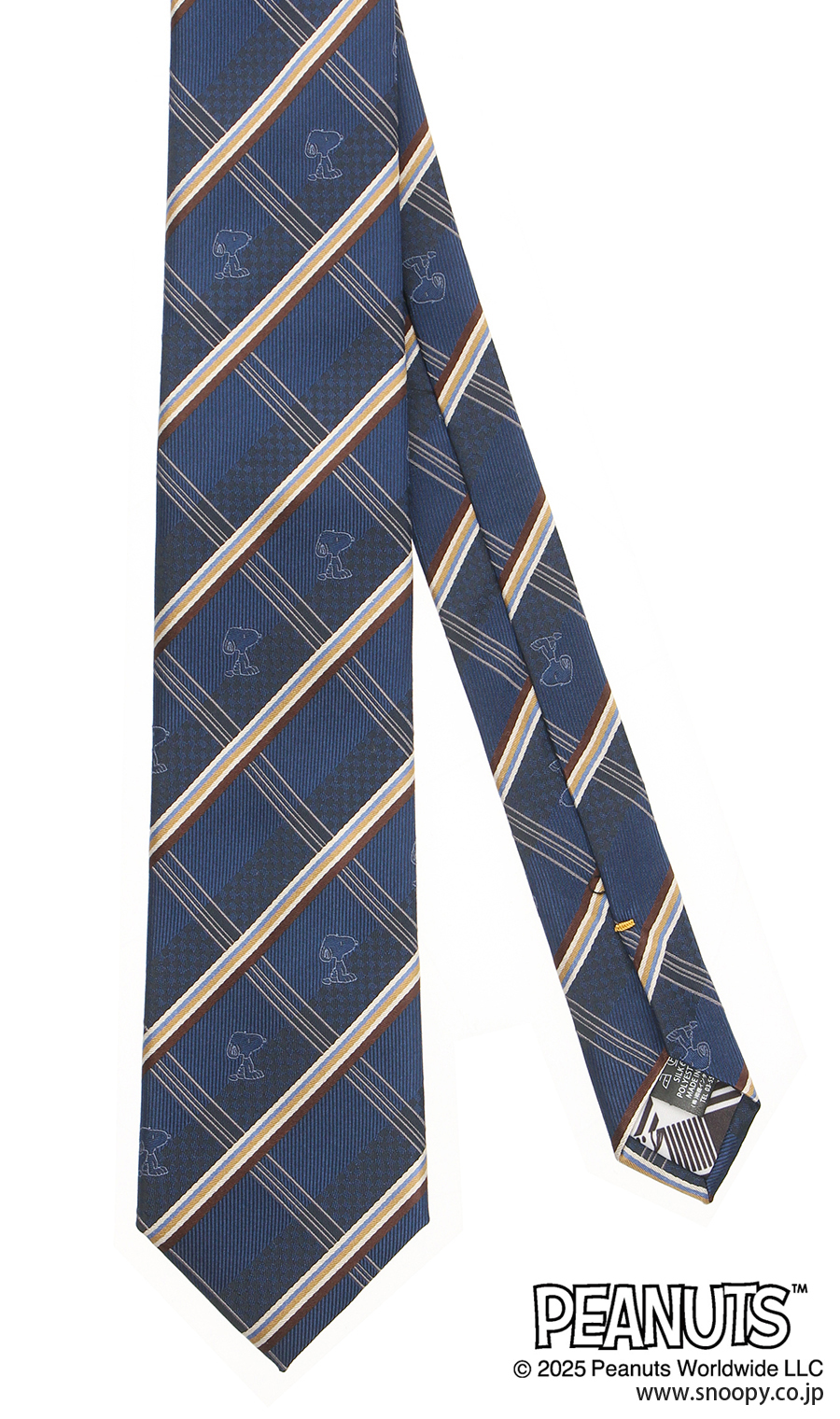 レギュラータイ【PEANUTS 】 ネイビー 7