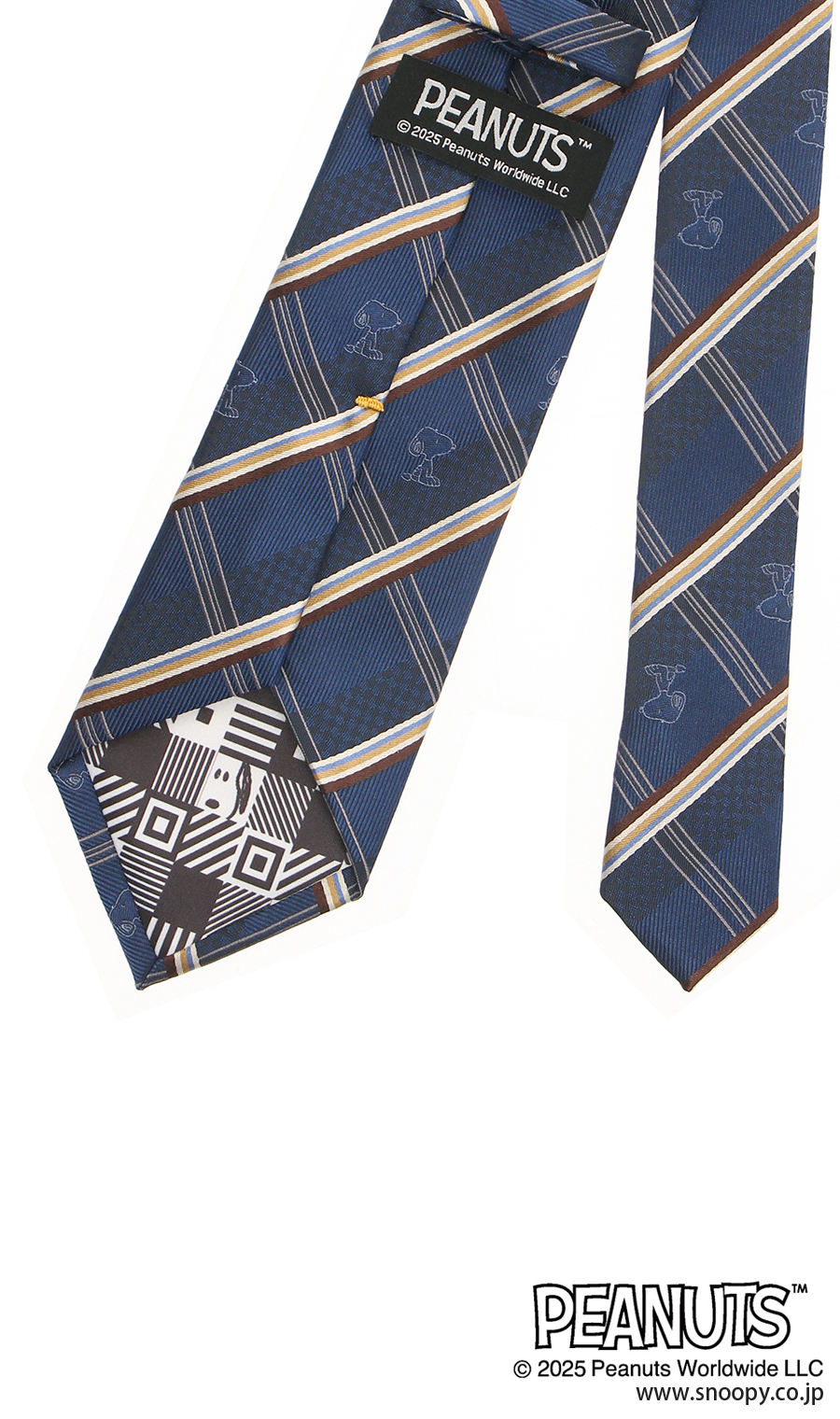レギュラータイ【PEANUTS 】 ネイビー 7