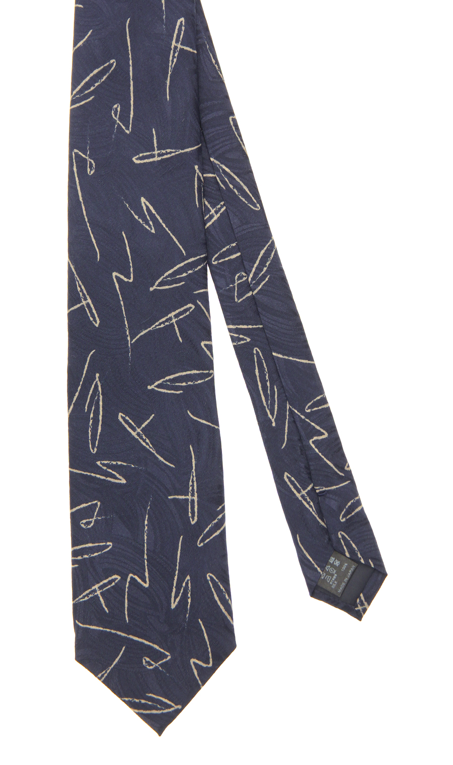 プレミアムレギュラータイ【JACQUARD×PRINT】【日本製】 ネイビー 8