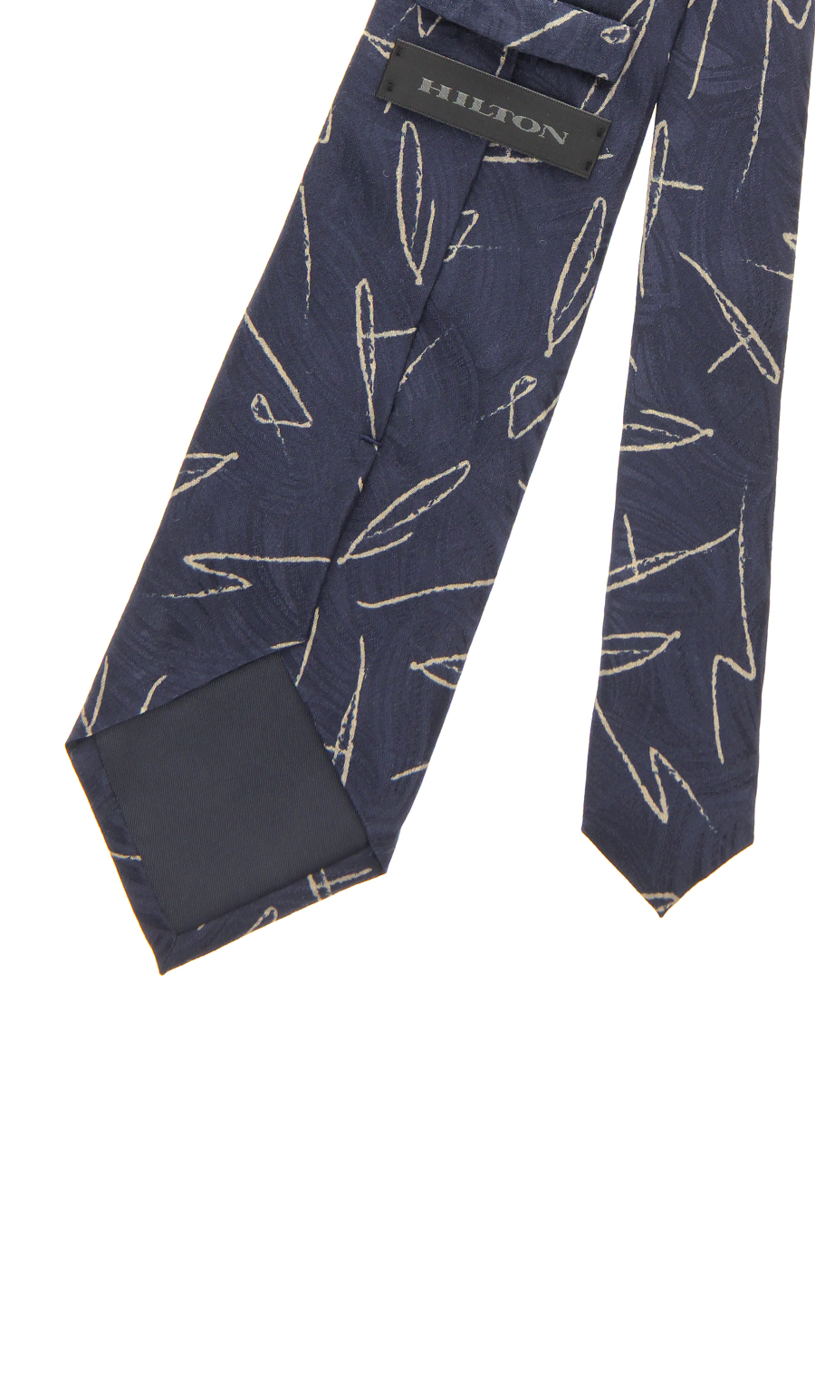 プレミアムレギュラータイ【JACQUARD×PRINT】【日本製】 ネイビー 8