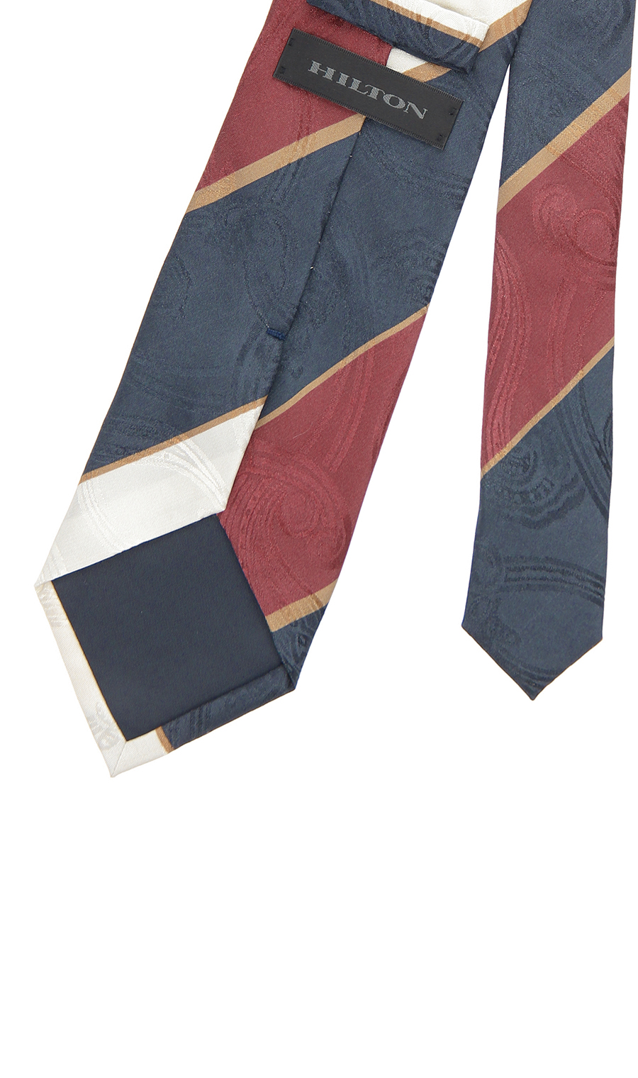 プレミアムレギュラータイ【JACQUARD×PRINT】【日本製】 ネイビー 9