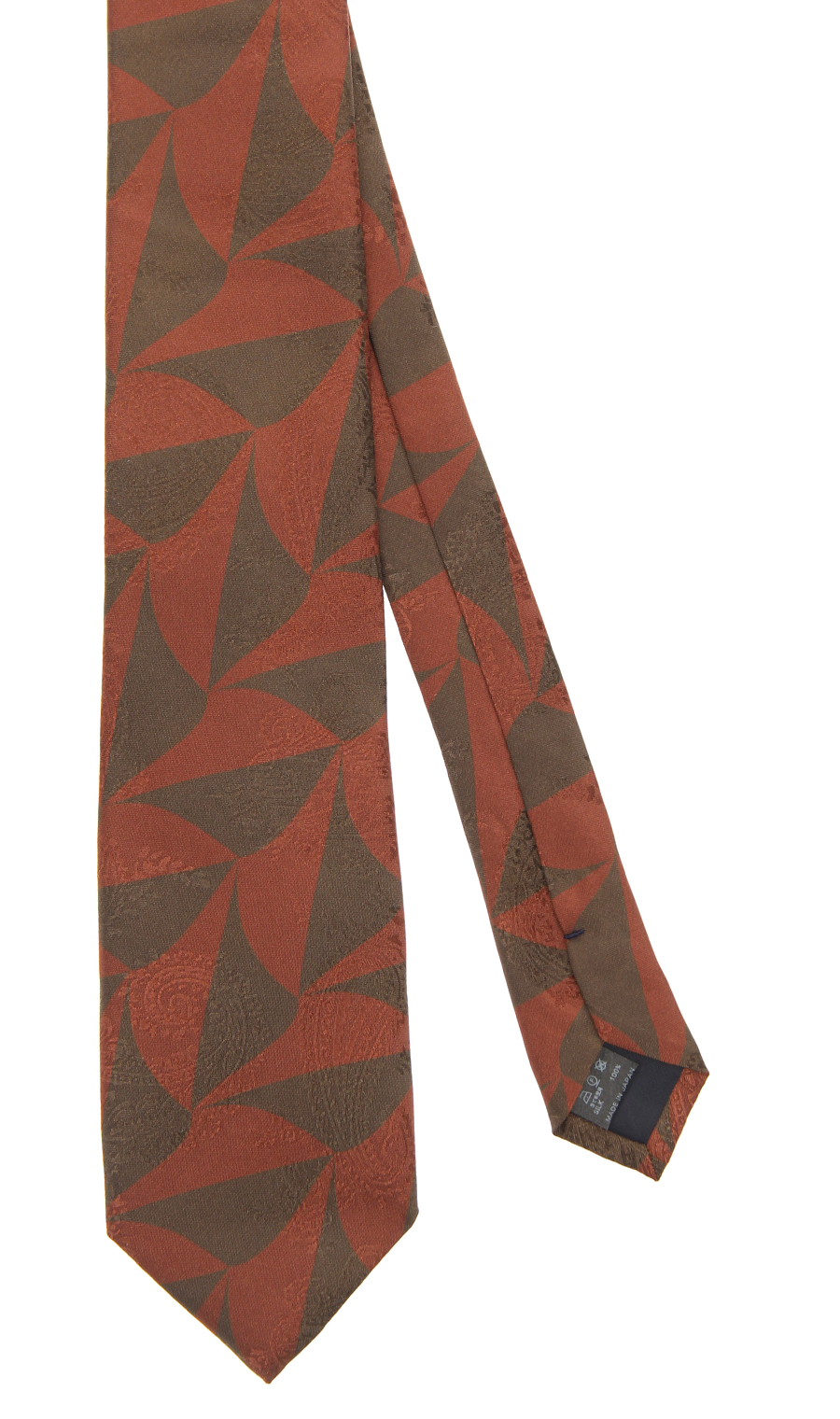 ■プレミアムレギュラータイ【JACQUARD×PRINT】【日本製】 オレンジ 5