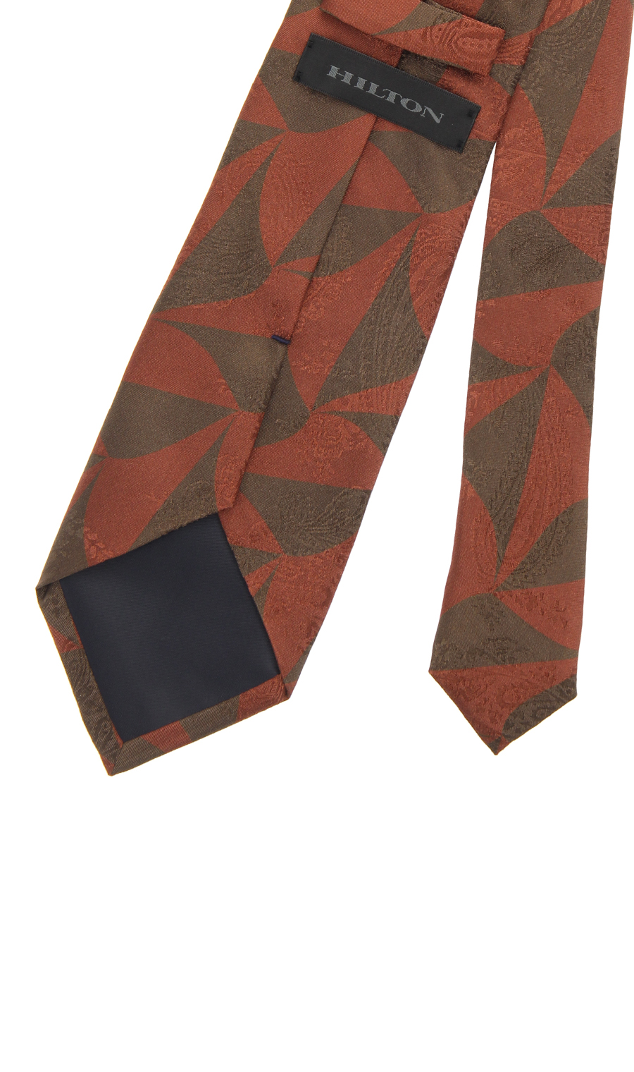 ■プレミアムレギュラータイ【JACQUARD×PRINT】【日本製】 オレンジ 5