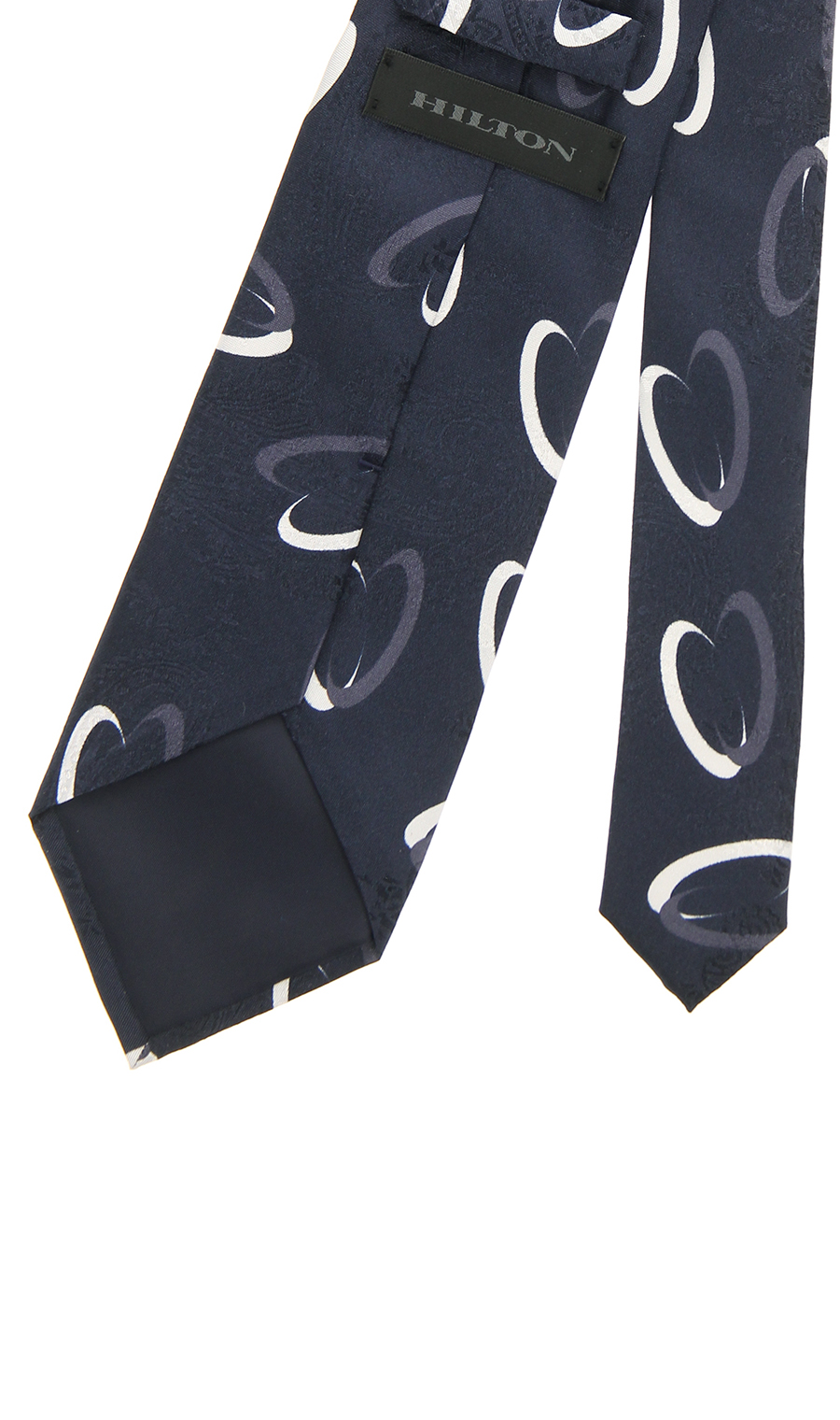 ■プレミアムレギュラータイ【JACQUARD×PRINT】【日本製】 ネイビー 4