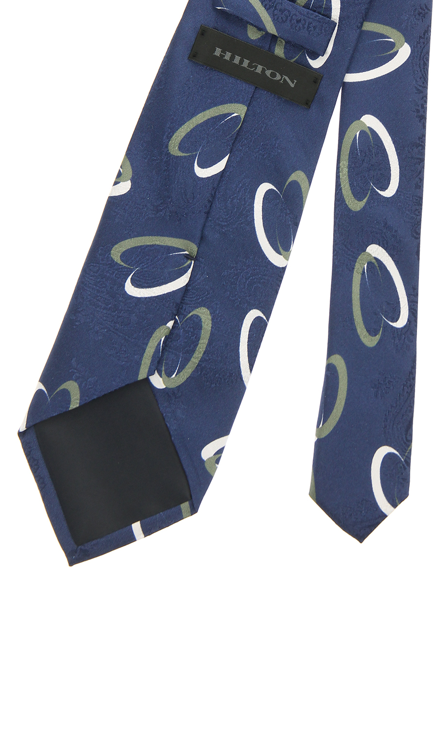 ■プレミアムレギュラータイ【JACQUARD×PRINT】【日本製】 ブルー 4