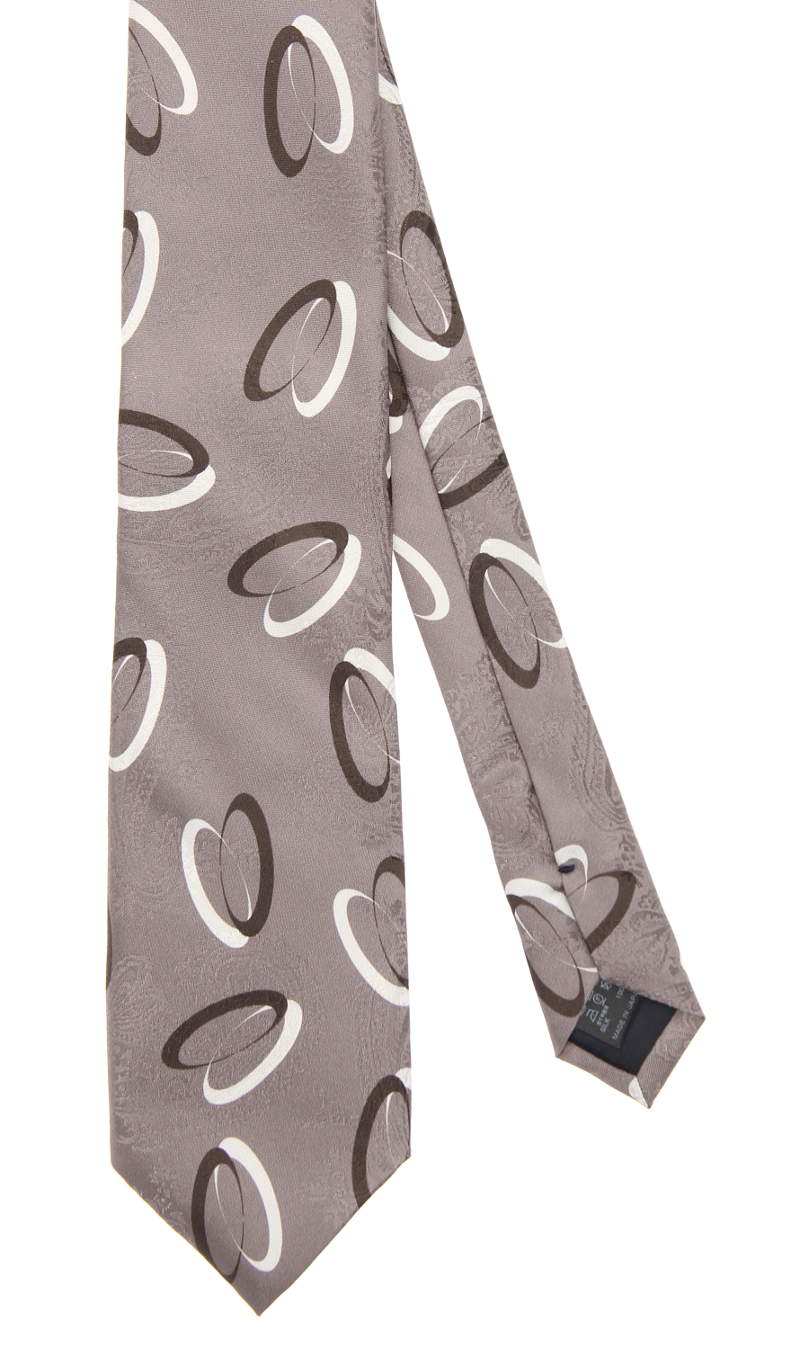 ■プレミアムレギュラータイ【JACQUARD×PRINT】【日本製】 ブラウン 4