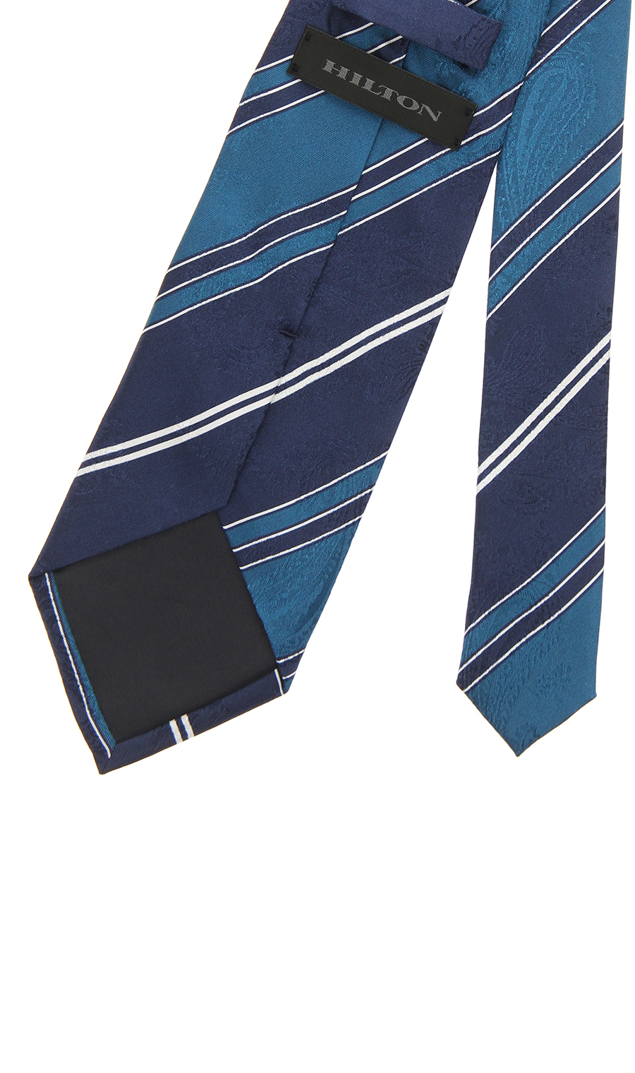 ■プレミアムレギュラータイ【JACQUARD×PRINT】【日本製】 ネイビー 9