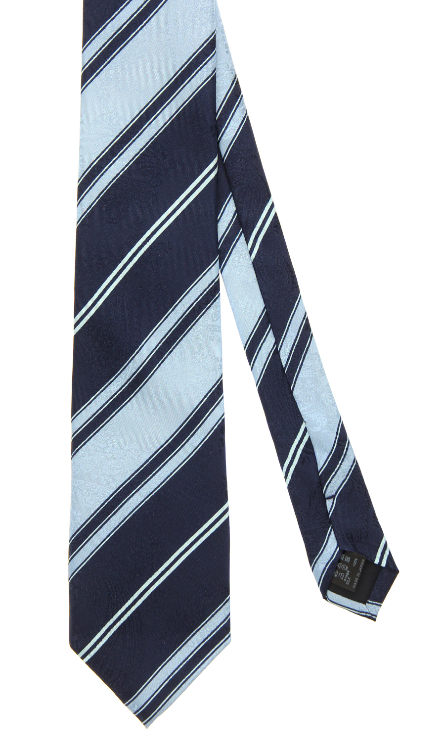 ■プレミアムレギュラータイ【JACQUARD×PRINT】【日本製】 ブルー 9