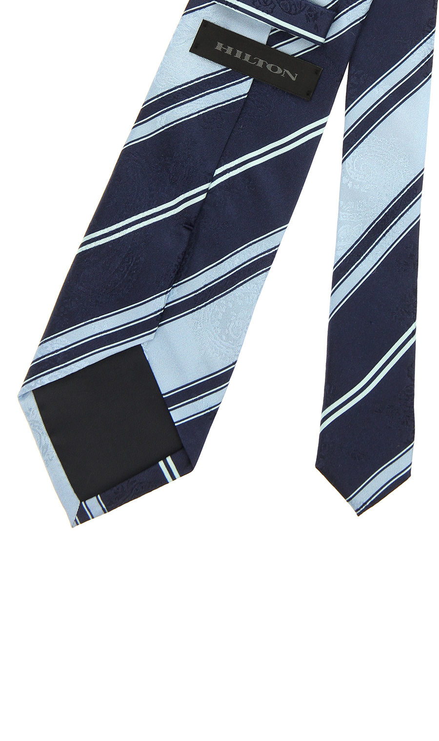 ■プレミアムレギュラータイ【JACQUARD×PRINT】【日本製】 ブルー 9