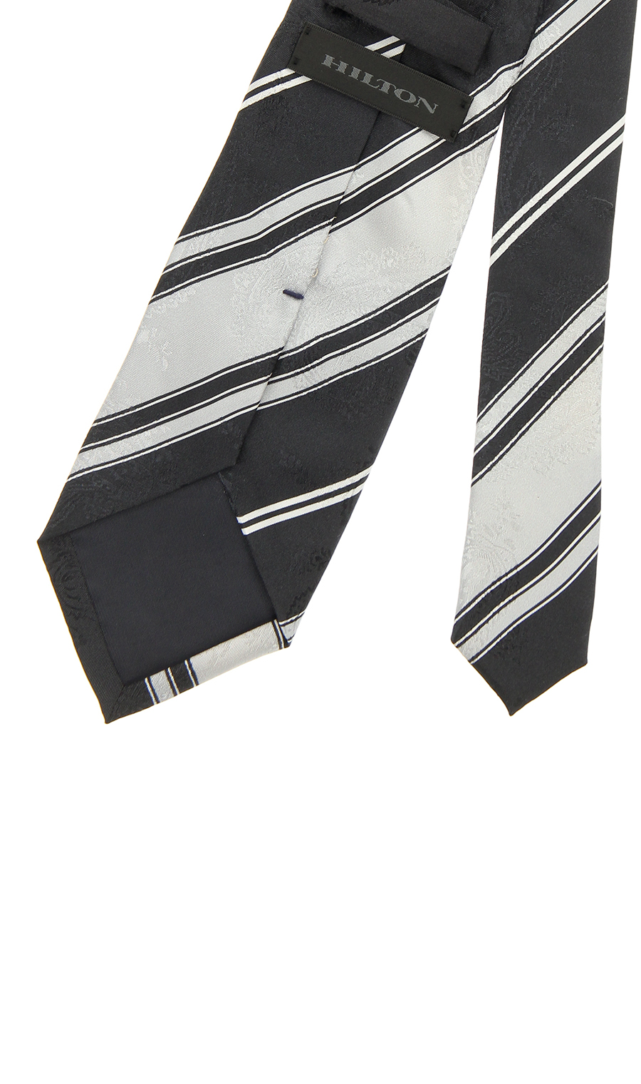 ■プレミアムレギュラータイ【JACQUARD×PRINT】【日本製】 グレー 9