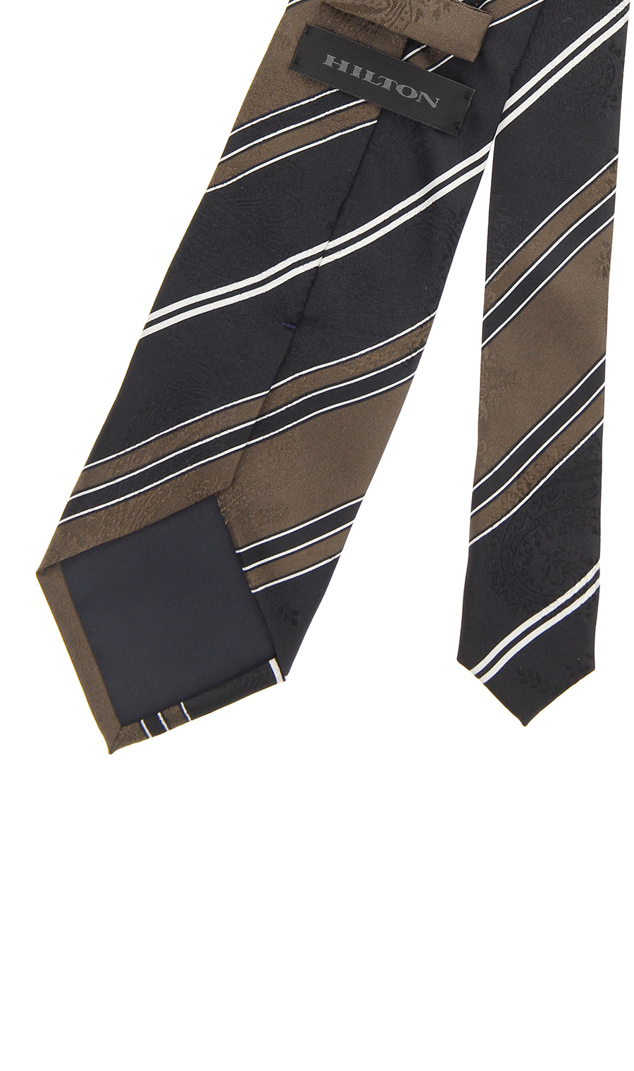 ■プレミアムレギュラータイ【JACQUARD×PRINT】【日本製】 ブラウン 9