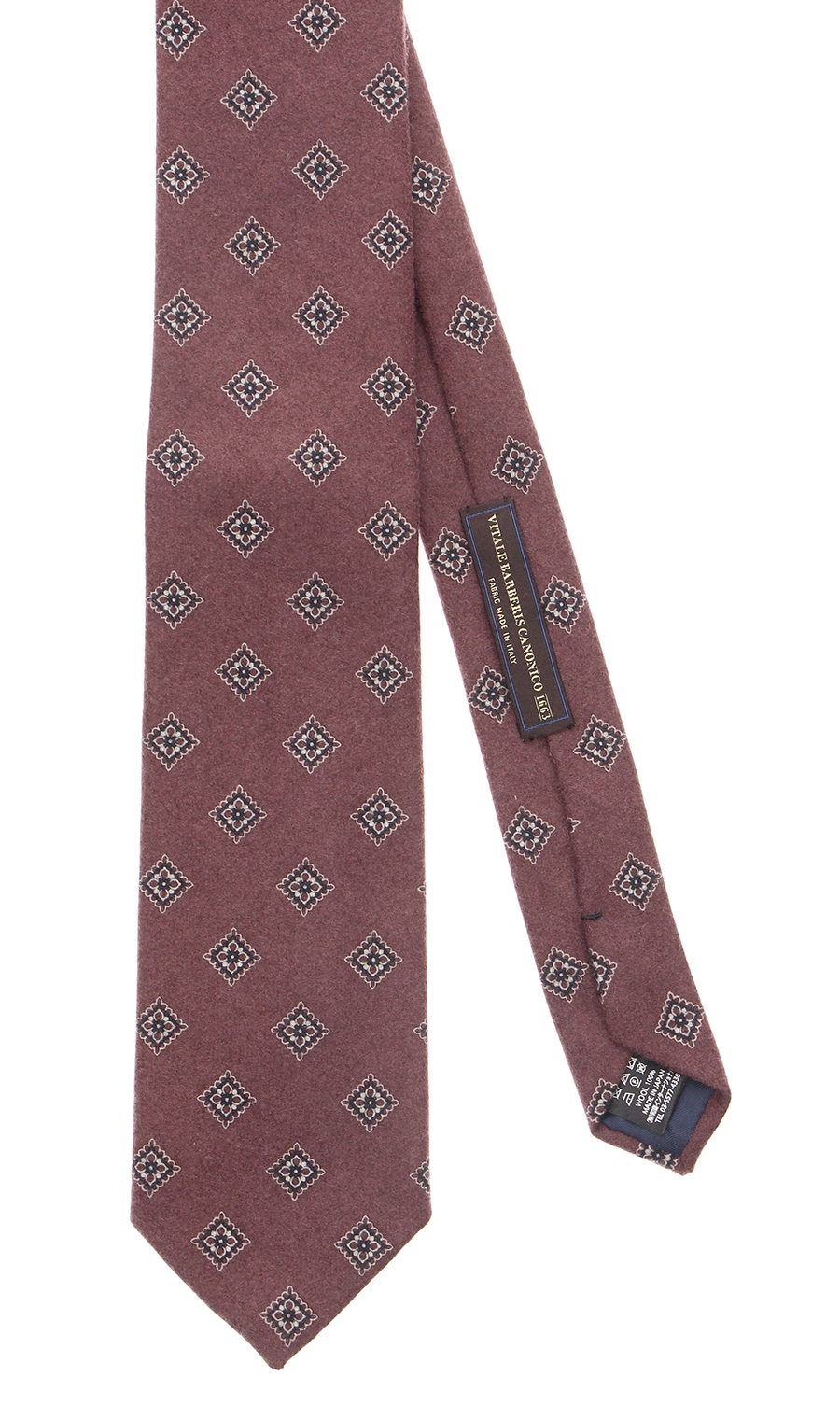 プレミアムレギュラータイ【WOOL FLANNEL PRINT】【60周年特別企画】 エンジ 4