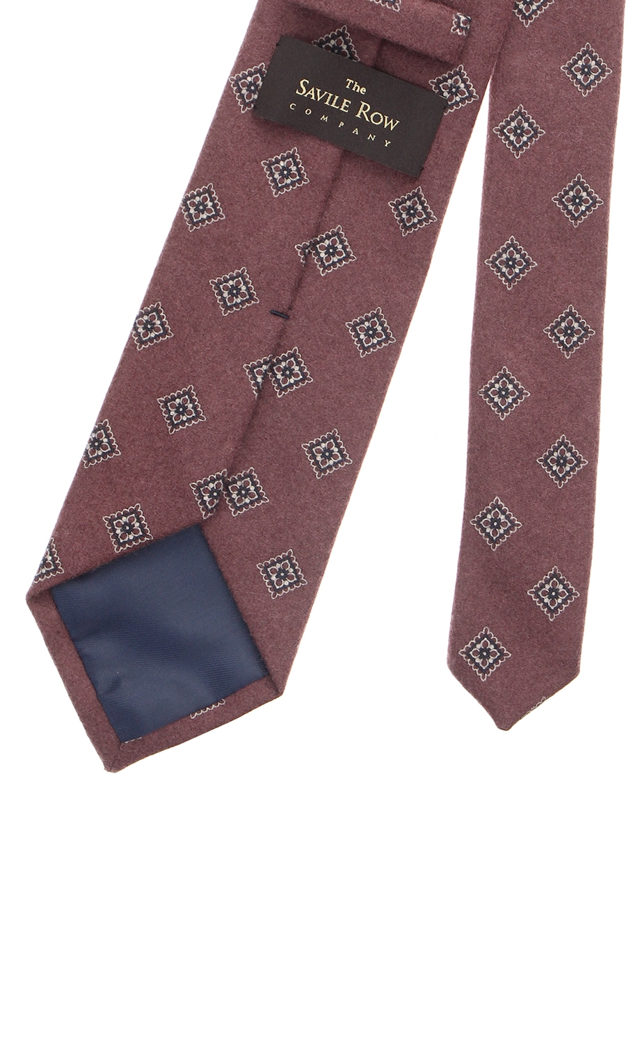 プレミアムレギュラータイ【WOOL FLANNEL PRINT】【60周年特別企画】 エンジ 4