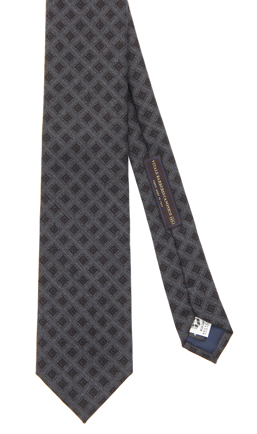 プレミアムレギュラータイ【HAND PRINT ON SUIT FABRIC】 グレー 4