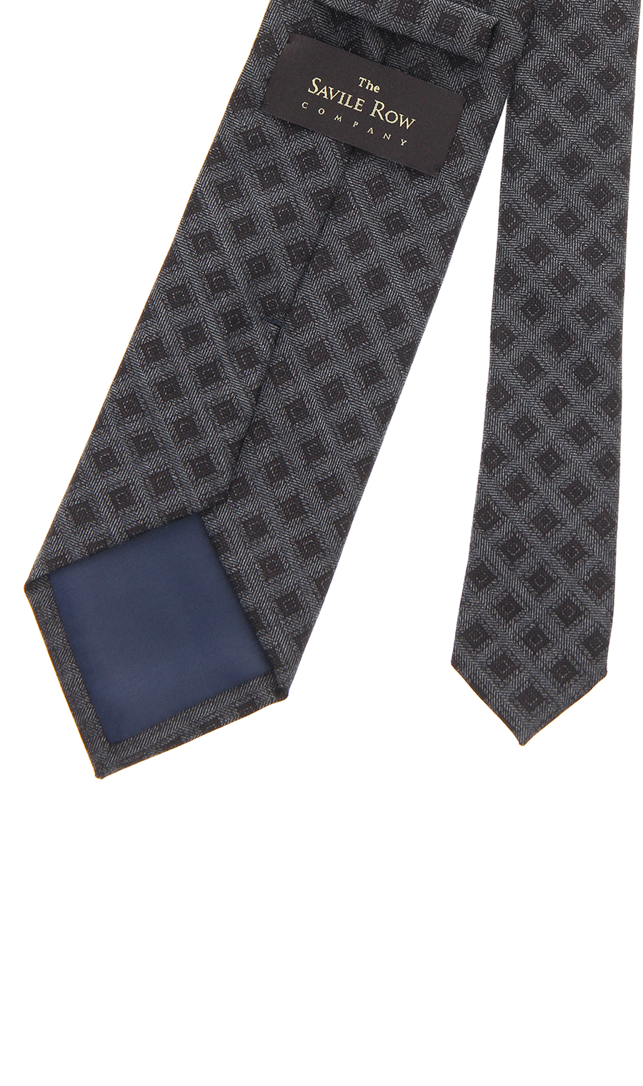 プレミアムレギュラータイ【HAND PRINT ON SUIT FABRIC】 グレー 4