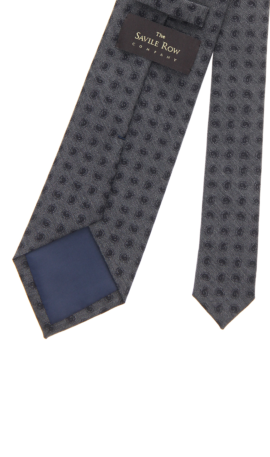 プレミアムレギュラータイ【HAND PRINT ON SUIT FABRIC】 グレー 6