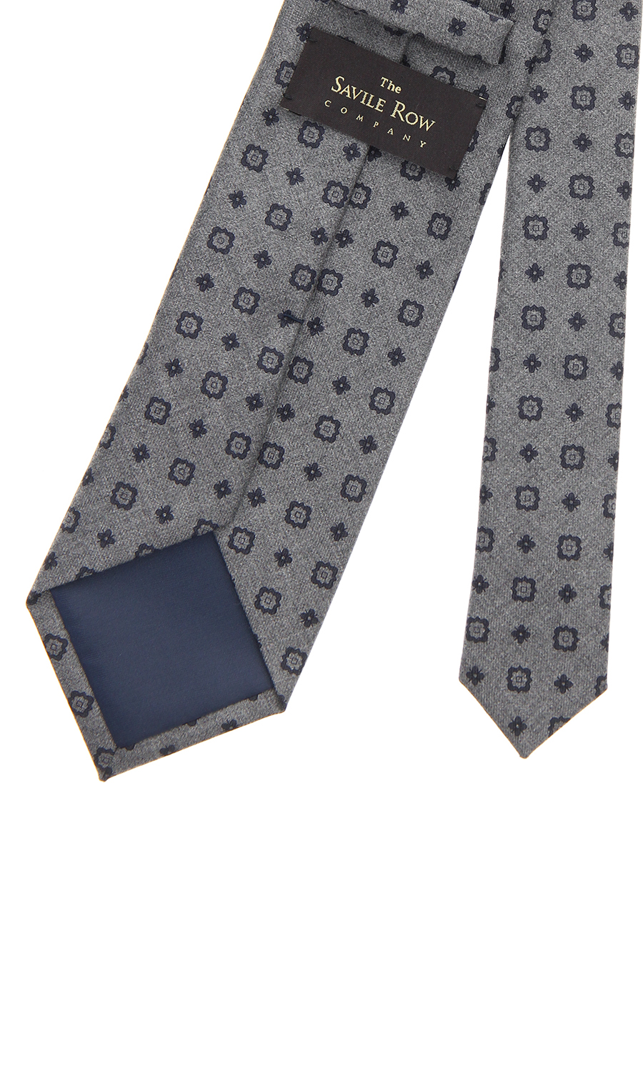 プレミアムレギュラータイ【HAND PRINT ON SUIT FABRIC】 グレー 2
